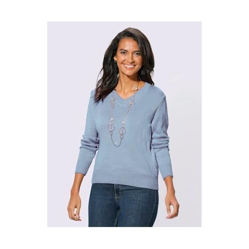 Pull fashion bleu glacier